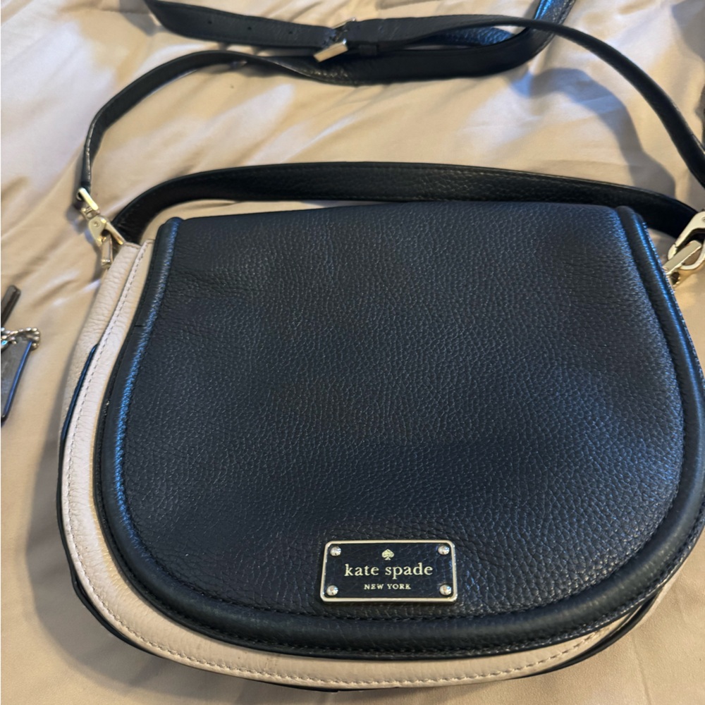 Kate Spade Black and Taupe Crossbody Bag